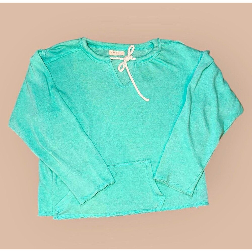 Ocean Drive Clothing Co Women’s L Green Fleece Sweatshirt Pockets